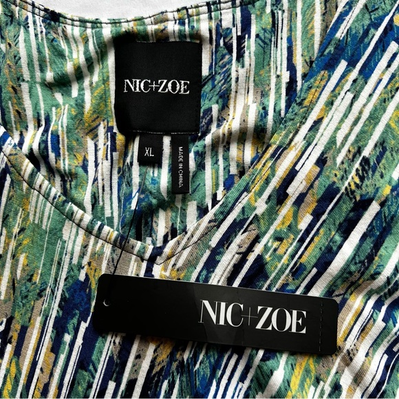 NEW NWT NIC+ZOE Women's Mirage Twist Sleeveless Rayon Stretch Dress Size XL - Picture 11 of 16